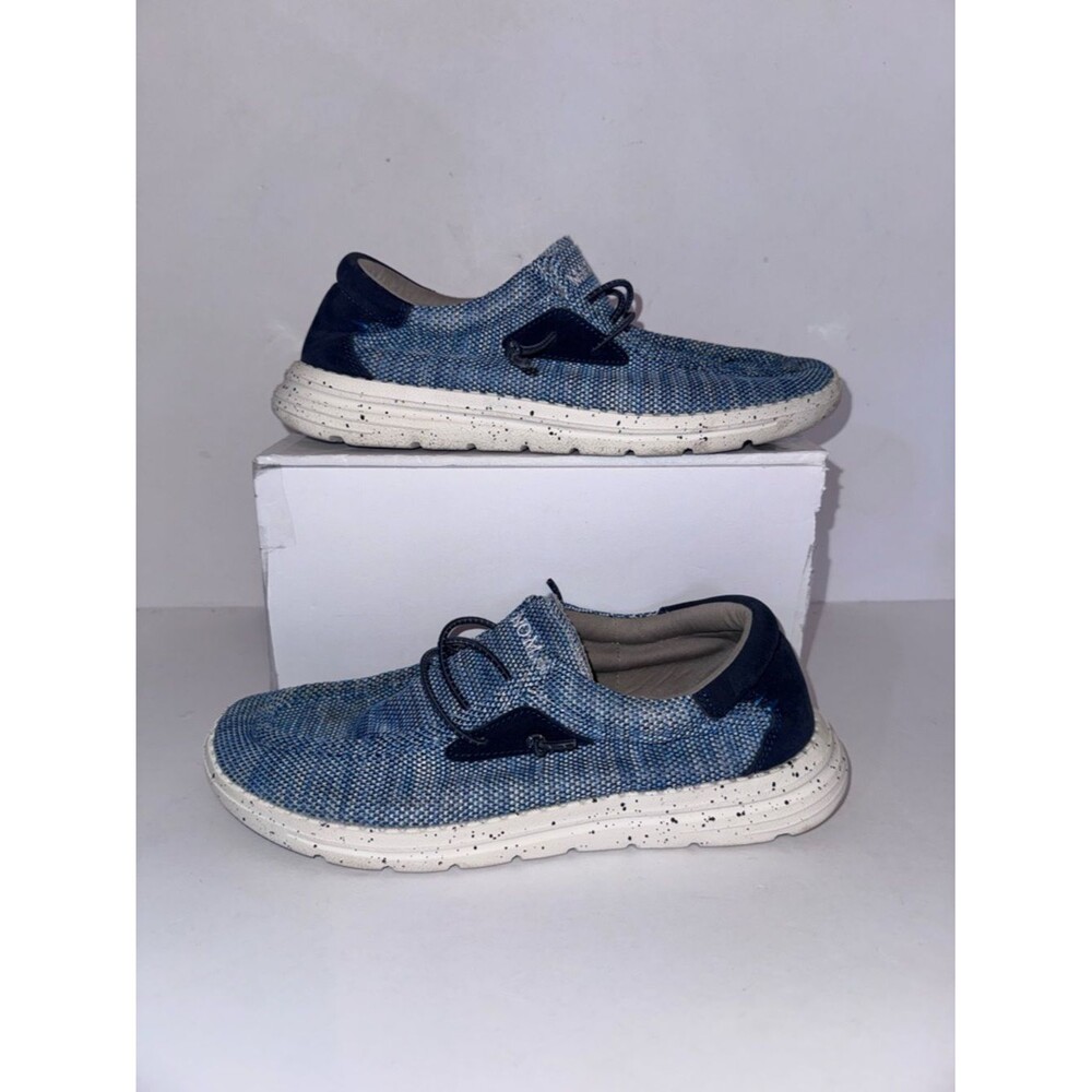 Bruno Marc size 6 Kids Blue Knit Moccasin Slip-Ons shoes